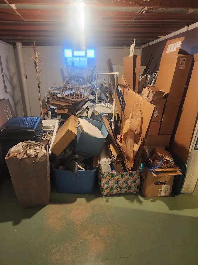 Roll-off dumpster container at job site for 20 Yard Dumpster Rental in Bluffton